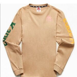 Kappa Ruiz Long Sleeve T-Shirt Logo Tape Sleeves Streetwear M